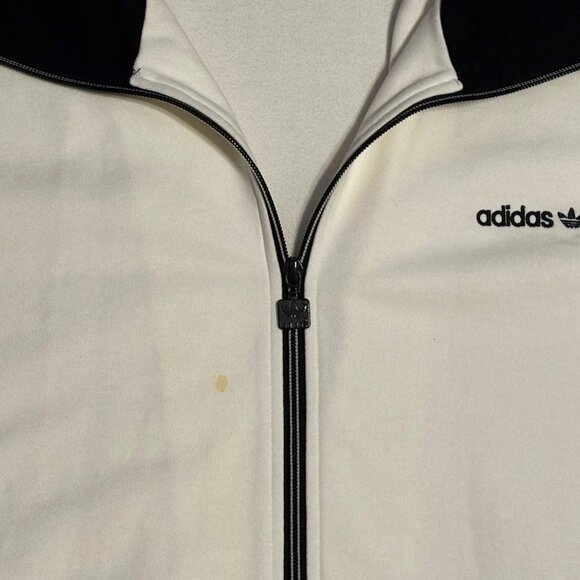 Adidas Originals Beckenbauer Mens White W/ Black Stripes XL Track Jacket Trefoil - Picture 4 of 7